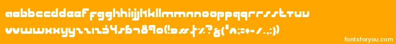 Шрифт UniSolCondensed – белые шрифты на оранжевом фоне