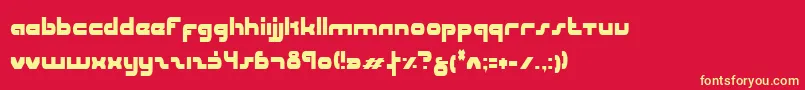 UniSolCondensed Font – Yellow Fonts on Red Background