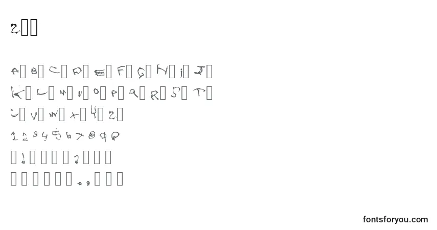 Schriftart Zoe – Alphabet, Zahlen, spezielle Symbole