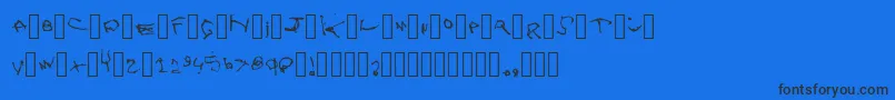 Шрифт Zoe – чёрные шрифты на синем фоне