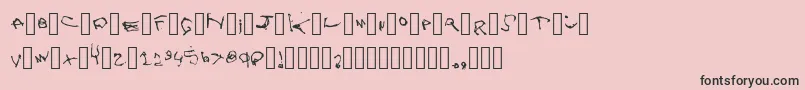 フォントZoe – ピンクの背景に黒い文字