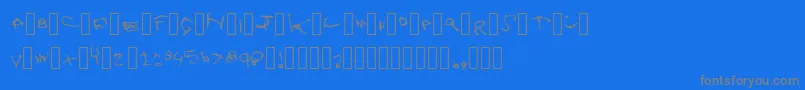 Zoe-Schriftart – Graue Schriften auf blauem Hintergrund