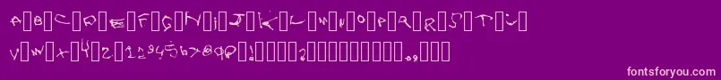 フォントZoe – 紫の背景にピンクのフォント