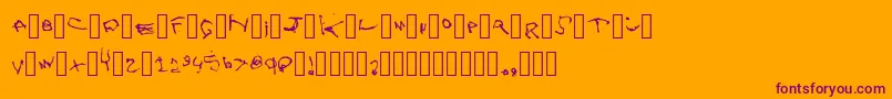 Zoe Font – Purple Fonts on Orange Background