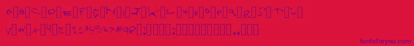 Zoe Font – Purple Fonts on Red Background