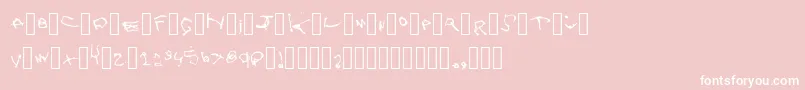 Zoe Font – White Fonts on Pink Background