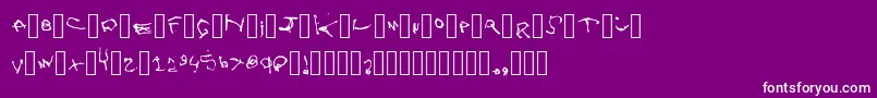 フォントZoe – 紫の背景に白い文字