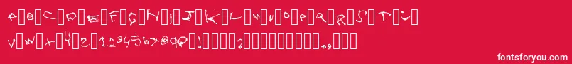 Zoe Font – White Fonts on Red Background