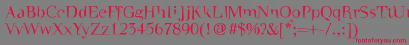 Walbaumtorsothree Font – Red Fonts on Gray Background