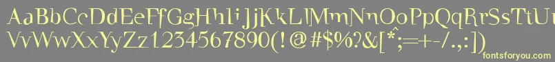 Walbaumtorsothree Font – Yellow Fonts on Gray Background