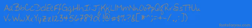 Lehn164-Schriftart – Graue Schriften auf blauem Hintergrund