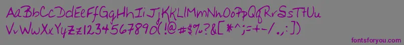Lehn164 Font – Purple Fonts on Gray Background