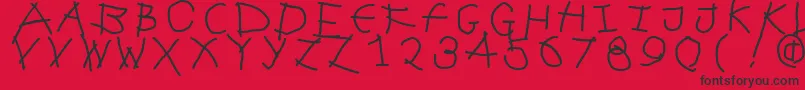 Frenzywut Font – Black Fonts on Red Background