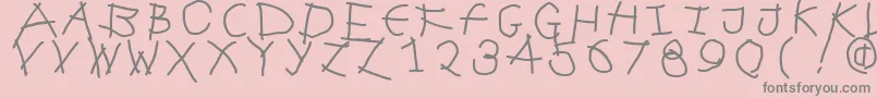Frenzywut Font – Gray Fonts on Pink Background