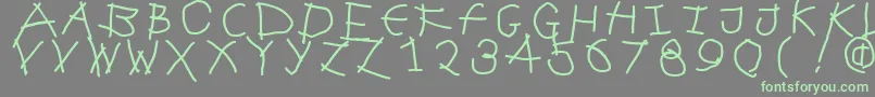 Frenzywut Font – Green Fonts on Gray Background