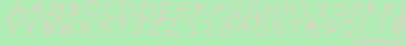 Frenzywut Font – Pink Fonts on Green Background