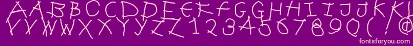 Frenzywut Font – Pink Fonts on Purple Background