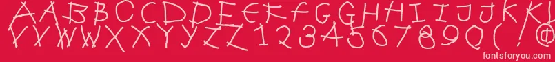 Frenzywut Font – Pink Fonts on Red Background