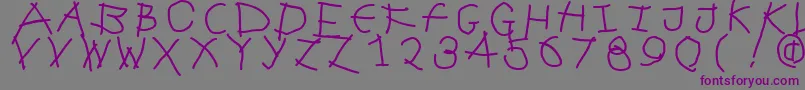 Frenzywut Font – Purple Fonts on Gray Background