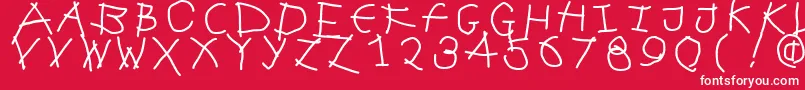 Frenzywut Font – White Fonts on Red Background