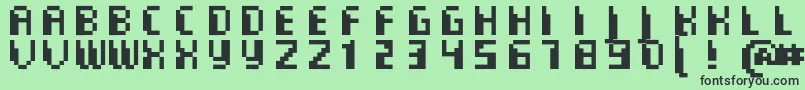 CommoMonospaced Font – Black Fonts on Green Background