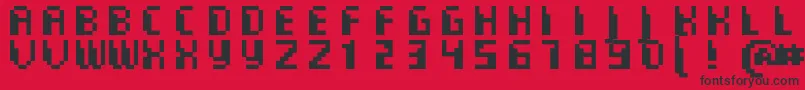 CommoMonospaced Font – Black Fonts on Red Background