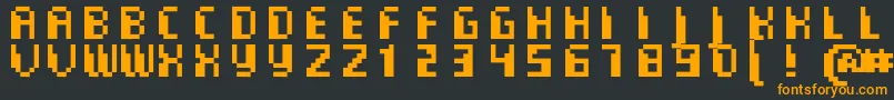 fuente CommoMonospaced – Fuentes Naranjas Sobre Fondo Negro