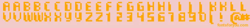 fuente CommoMonospaced – Fuentes Naranjas Sobre Fondo Rosa