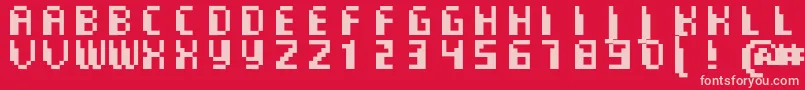CommoMonospaced Font – Pink Fonts on Red Background