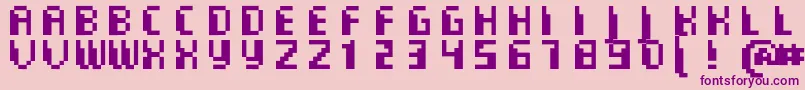 CommoMonospaced Font – Purple Fonts on Pink Background