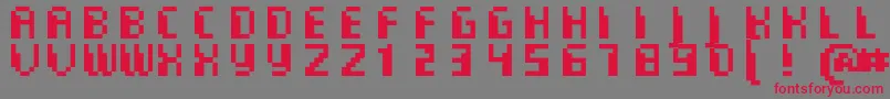 CommoMonospaced Font – Red Fonts on Gray Background