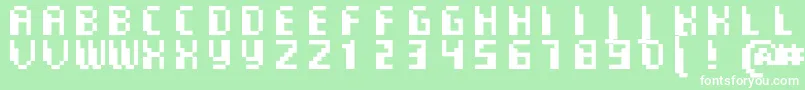 CommoMonospaced Font – White Fonts on Green Background