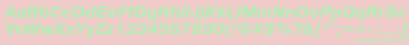 PragmaticagttBolditalic Font – Green Fonts on Pink Background