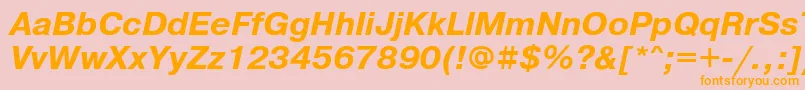 PragmaticagttBolditalic Font – Orange Fonts on Pink Background