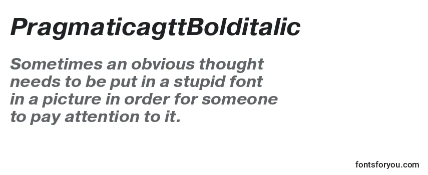 PragmaticagttBolditalic Font