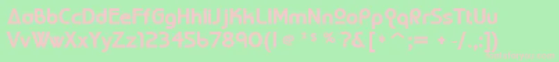 Worldofw Font – Pink Fonts on Green Background