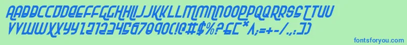 Rokikieri Font – Blue Fonts on Green Background