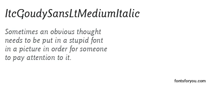 ItcGoudySansLtMediumItalic Font