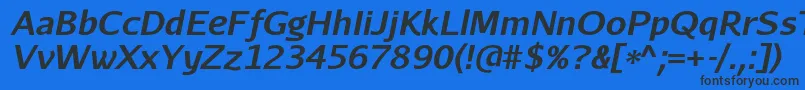 AurulentsansBolditalic Font – Black Fonts on Blue Background