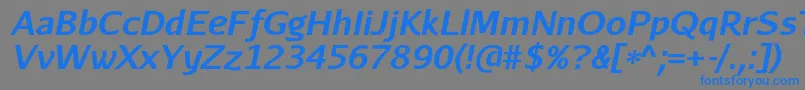 AurulentsansBolditalic Font – Blue Fonts on Gray Background