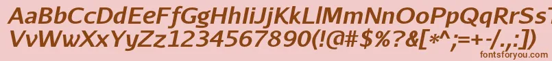 AurulentsansBolditalic Font – Brown Fonts on Pink Background