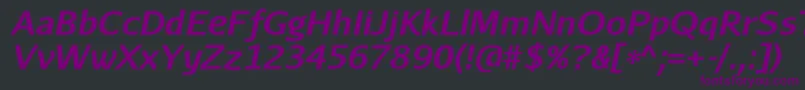 AurulentsansBolditalic Font – Purple Fonts on Black Background
