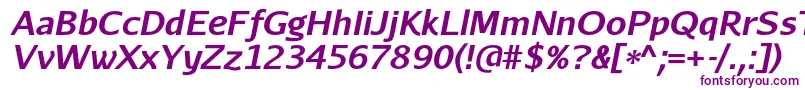 AurulentsansBolditalic Font – Purple Fonts on White Background