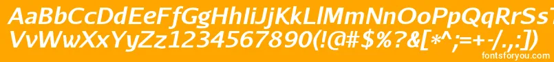 AurulentsansBolditalic Font – White Fonts on Orange Background