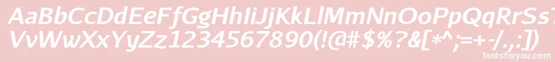 AurulentsansBolditalic Font – White Fonts on Pink Background