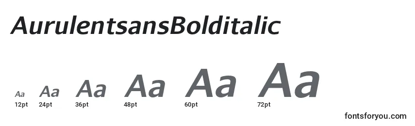AurulentsansBolditalic Font Sizes