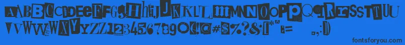 Kingsofpacifica-Schriftart – Schwarze Schriften auf blauem Hintergrund