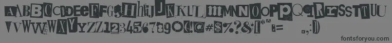 Шрифт Kingsofpacifica – чёрные шрифты на сером фоне