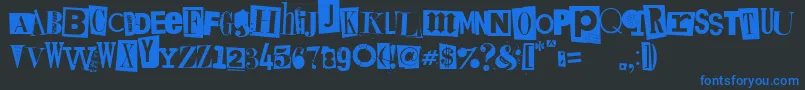 Kingsofpacifica Font – Blue Fonts on Black Background