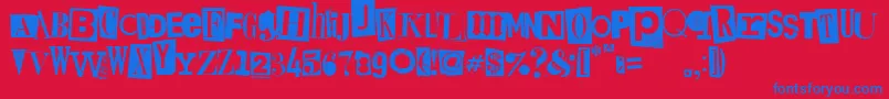 Kingsofpacifica Font – Blue Fonts on Red Background